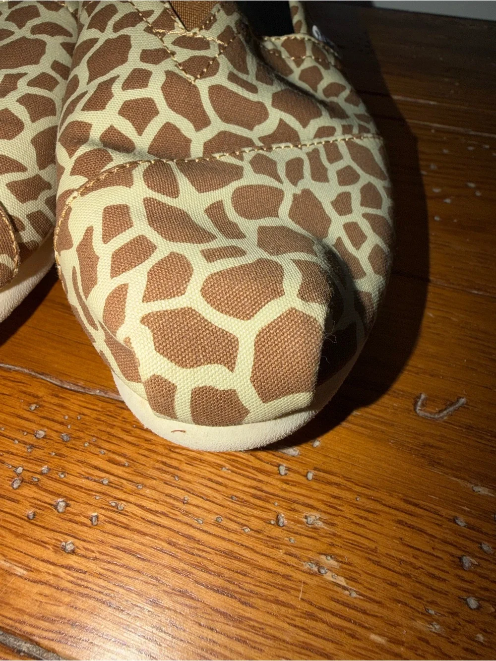 Toms Women’s Brown and Cream Giraffe-Print Espadrilles